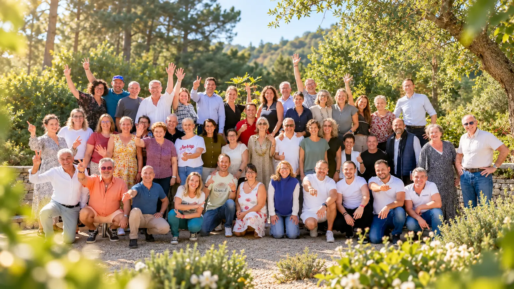 Les membres de la communauté PureLiink réunis en extérieur