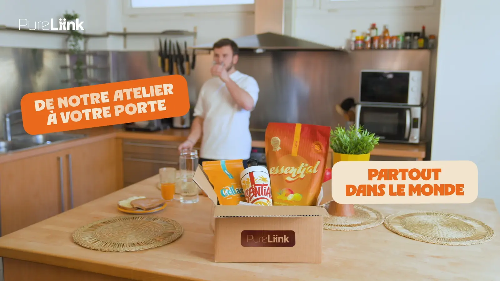 Une commande PureLiink, de l’application à l’atelier de conditionnement, jusqu’à la livraison à domicile, partout dans le monde.